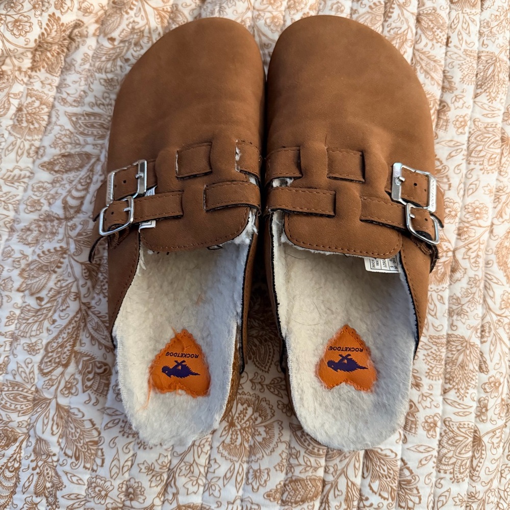 Rocket dog Brown Suede Clog with Buckles